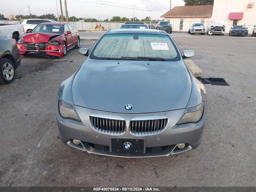 2005 BMW 645Ci VIN: WBAEH73465B869250 Lot: 40075834