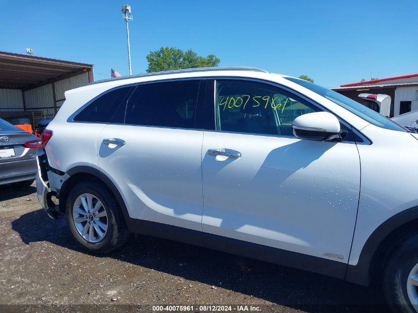 2019 Kia Sorento 2.4L Lx VIN: 5XYPGDA38KG434500 Lot: 40075961