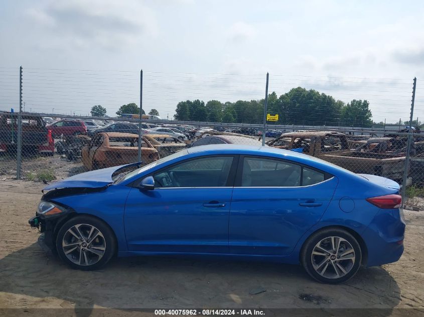 2018 Hyundai Elantra Limited VIN: 5NPD84LF7JH279551 Lot: 40075962