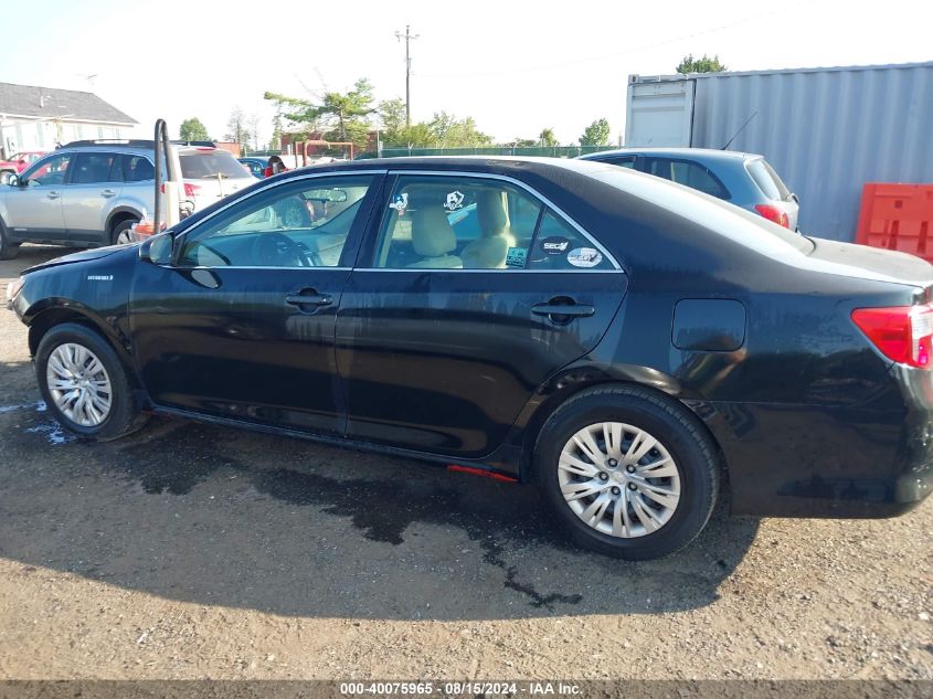 2014 Toyota Camry Hybrid Le VIN: 4T1BD1FK8EU106591 Lot: 40075965