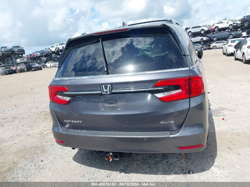 2022 Honda Odyssey Elite VIN: 5FNRL6H92NB029447 Lot: 40076150