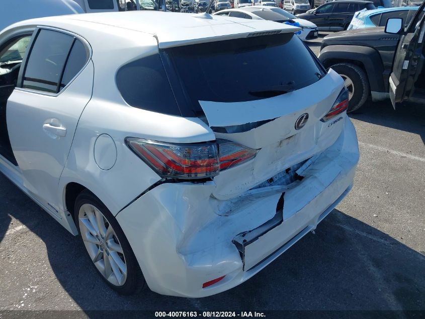 2012 Lexus Ct 200H Premium VIN: JTHKD5BH8C2103400 Lot: 40076163