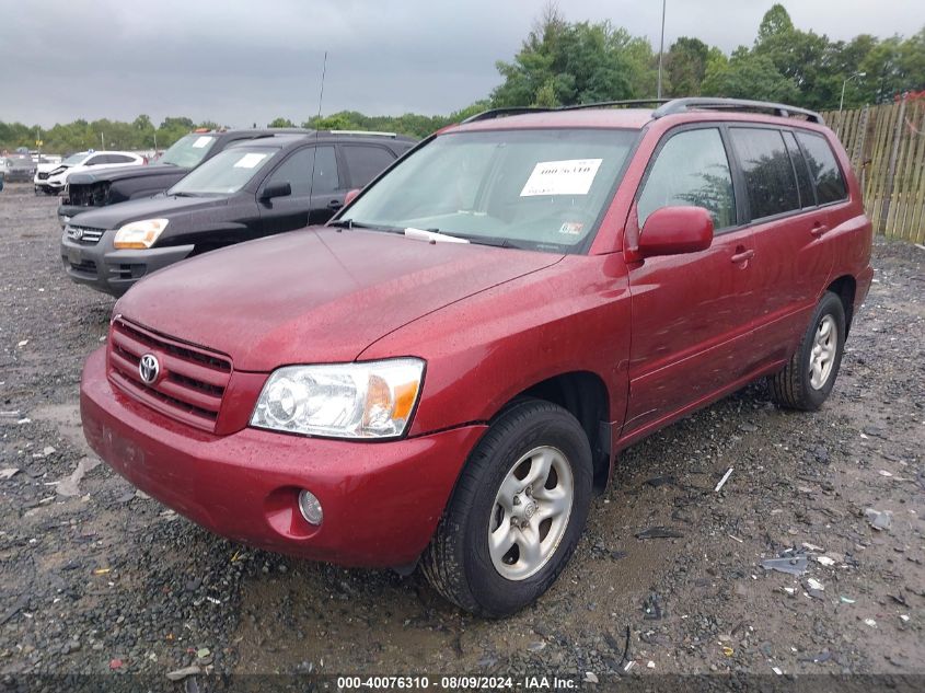 2006 Toyota Highlander VIN: JTEGD21A860150030 Lot: 40076310