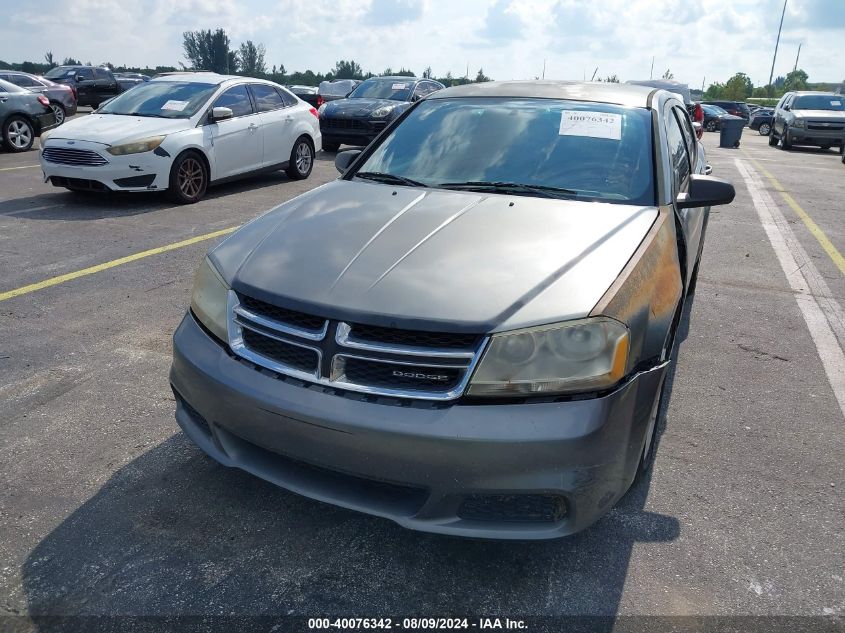 2012 Dodge Avenger Se VIN: 1C3CDZAB6CN170218 Lot: 40076342