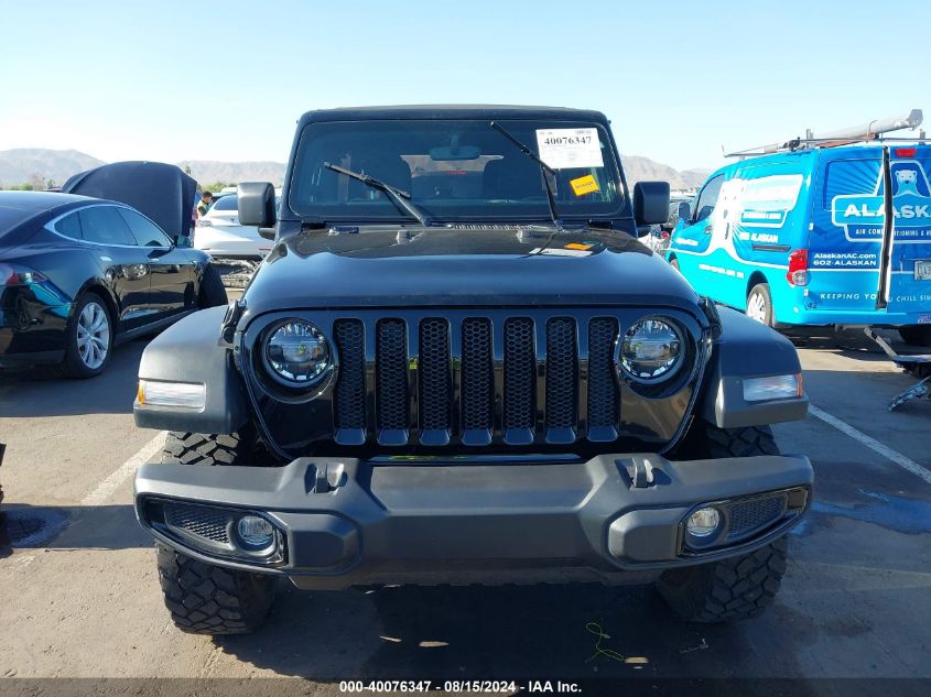 2021 Jeep Wrangler Unlimited Willys 4X4 VIN: 1C4HJXDN3MW820705 Lot: 40076347