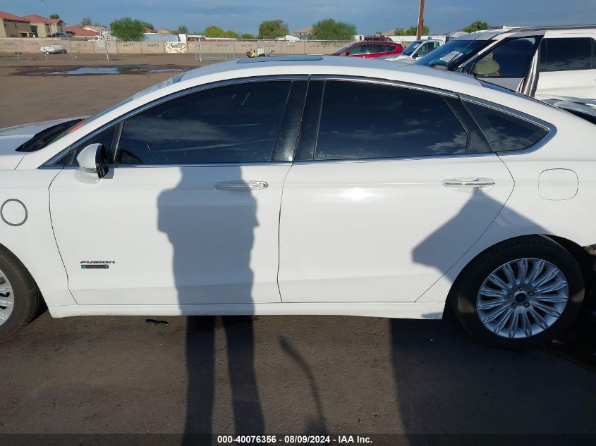 2014 Ford Fusion Titanium Phev VIN: 3FA6P0SU3ER383032 Lot: 40076356