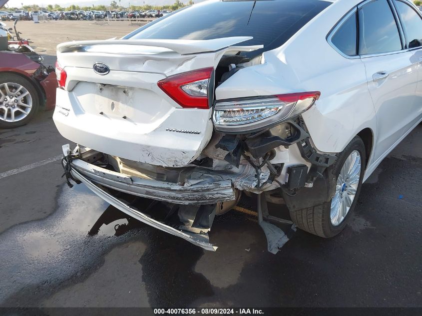 2014 Ford Fusion Titanium Phev VIN: 3FA6P0SU3ER383032 Lot: 40076356