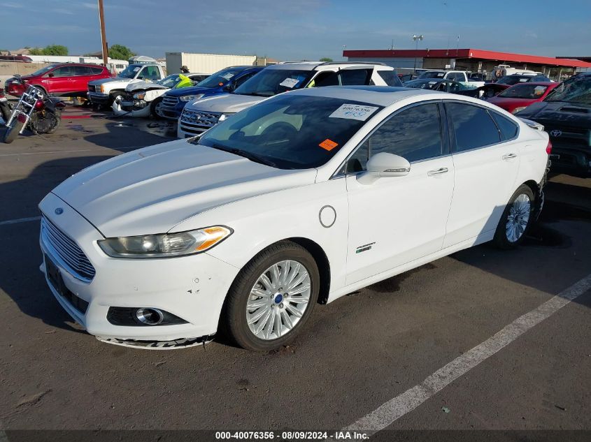 2014 Ford Fusion Titanium Phev VIN: 3FA6P0SU3ER383032 Lot: 40076356