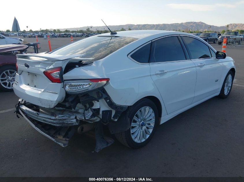 2014 Ford Fusion Titanium Phev VIN: 3FA6P0SU3ER383032 Lot: 40076356