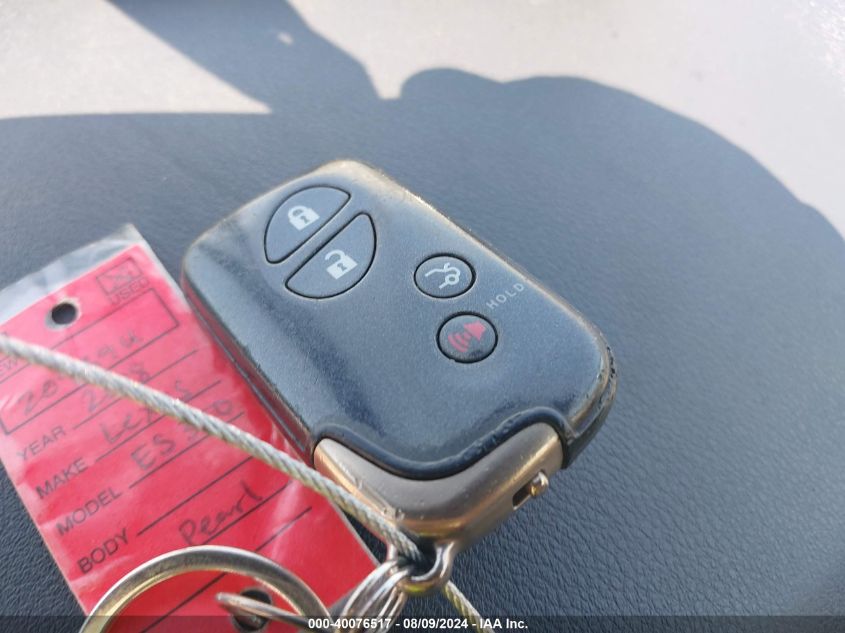 2008 Lexus Es 350 VIN: JTHBJ46G482269344 Lot: 40076517