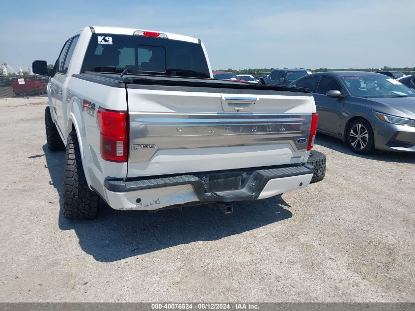 2018 Ford F-150 Platinum VIN: 1FTEW1EG8JFC62914 Lot: 40076524