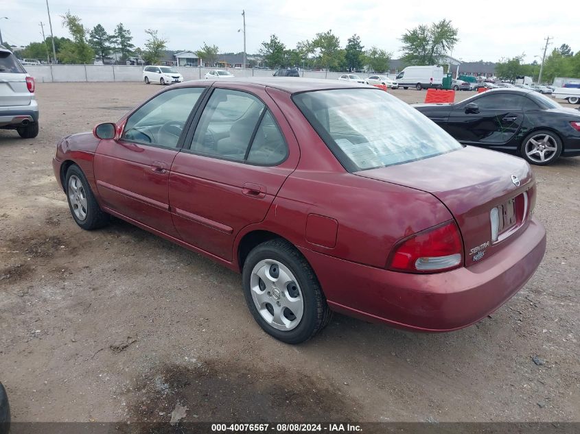 2003 Nissan Sentra Gxe VIN: 3N1CB51D33L805135 Lot: 40076567