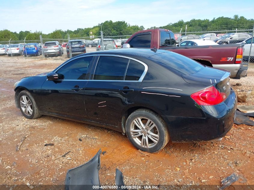 2013 Infiniti G37X VIN: JN1CV6AR3DM766160 Lot: 40076580