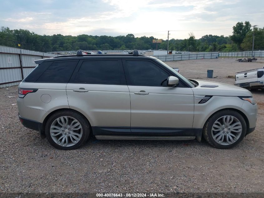 2014 Land Rover Range Rover Sport 3.0L V6 Supercharged Hse VIN: SALWR2WF0EA330349 Lot: 40076643