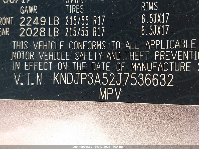 2018 KIA SOUL + - KNDJP3A52J7536632