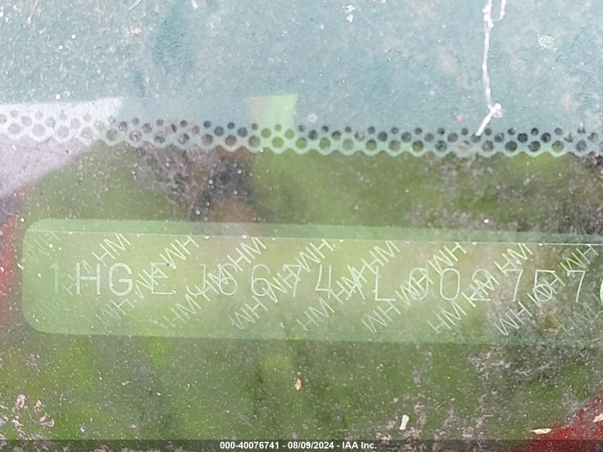 1999 Honda Civic Lx VIN: 1HGEJ6674XL002757 Lot: 40076741