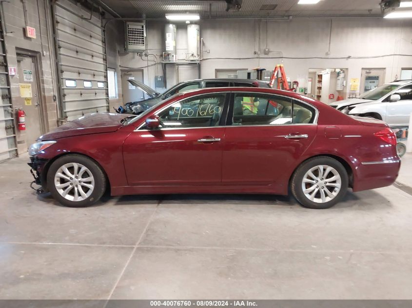 2012 Hyundai Genesis 3.8 VIN: KMHGC4DD9CU176659 Lot: 40076760