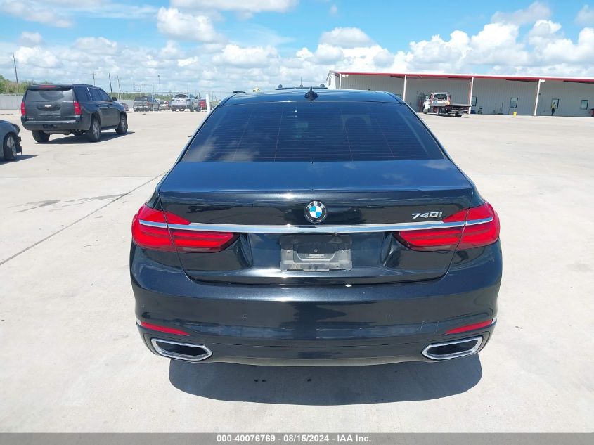 2016 BMW 740I VIN: WBA7E2C54GG546690 Lot: 40076769