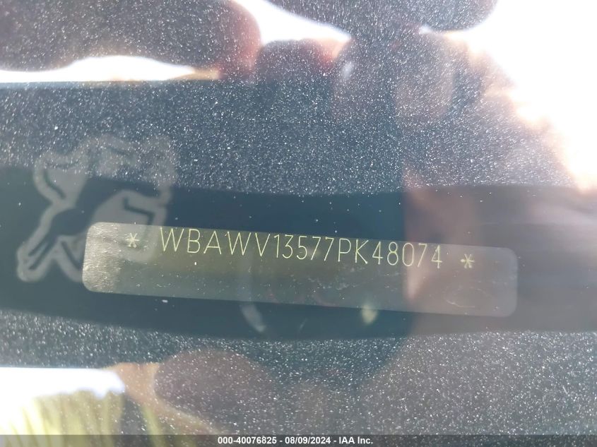 2007 BMW 328I I Sulev VIN: WBAWV13577PK48074 Lot: 40076825