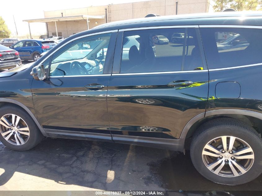 2016 Honda Pilot Ex VIN: 5FNYF6H30GB015371 Lot: 40076827