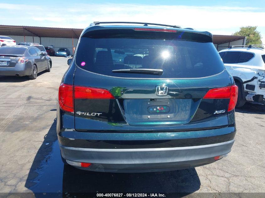 2016 Honda Pilot Ex VIN: 5FNYF6H30GB015371 Lot: 40076827