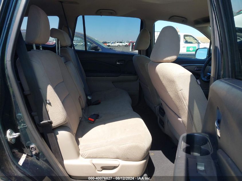 2016 Honda Pilot Ex VIN: 5FNYF6H30GB015371 Lot: 40076827