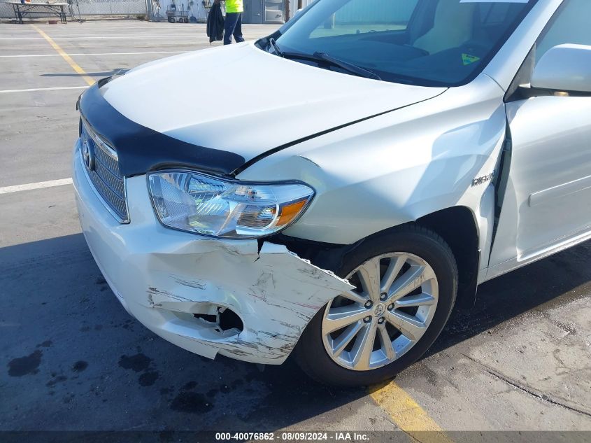 2008 Toyota Highlander Hybrid VIN: JTEEW41A182011149 Lot: 40076862