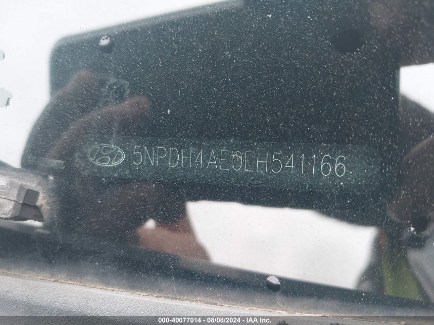 2014 Hyundai Elantra Limited VIN: 5NPDH4AE0EH541166 Lot: 40077014