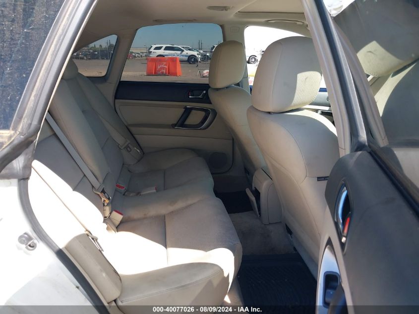 2007 Subaru Legacy 2.5I VIN: 4S3BL616877210286 Lot: 40077026