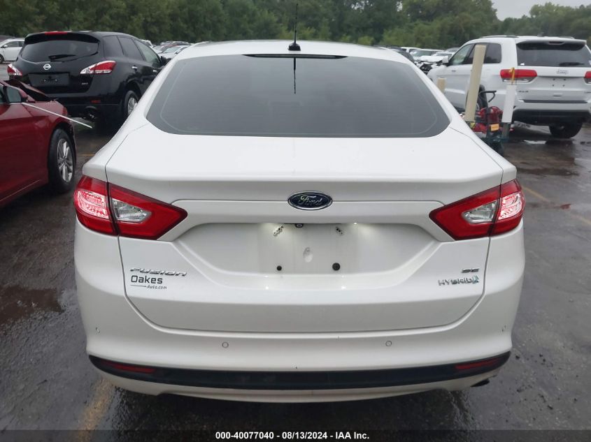 2014 Ford Fusion Hybrid Se VIN: 3FA6P0LU8ER356701 Lot: 40077040