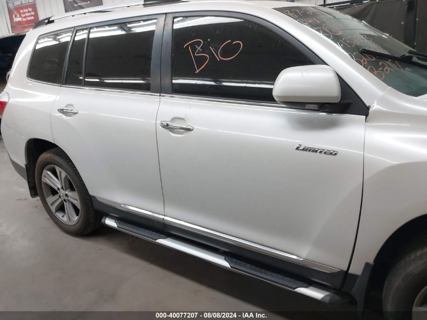 2012 Toyota Highlander Limited V6 VIN: 5TDDK3EH0CS132933 Lot: 40077207