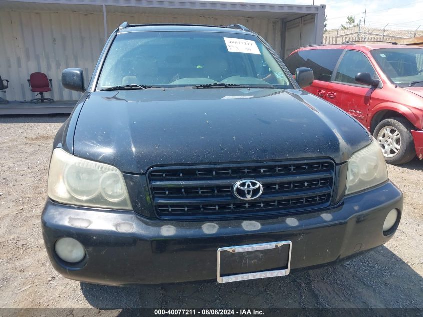 2003 Toyota Highlander Limited V6 VIN: JTEHF21AX30118416 Lot: 40077211