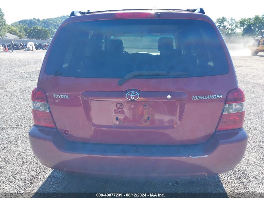2004 Toyota Highlander VIN: JTEGD21A240098407 Lot: 40077239