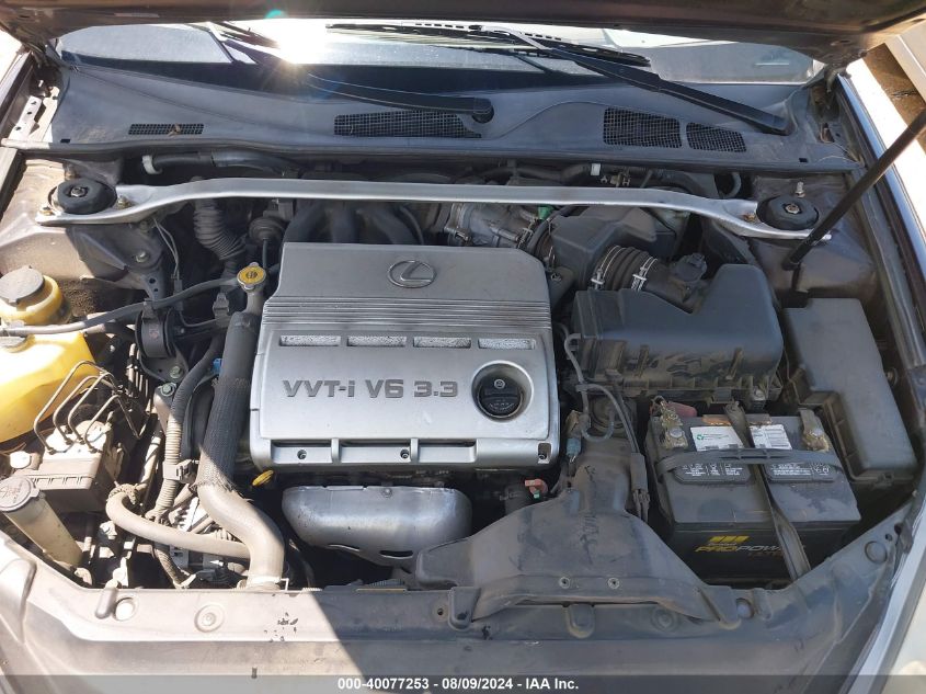 2005 Lexus Es 330 VIN: JTHBA30G455060148 Lot: 40077253