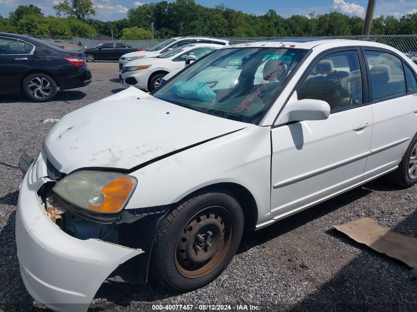 2003 Honda Civic Ex VIN: 2HGES26763H542916 Lot: 40077457