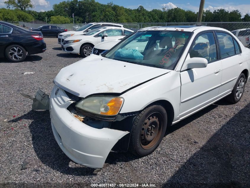 2003 Honda Civic Ex VIN: 2HGES26763H542916 Lot: 40077457