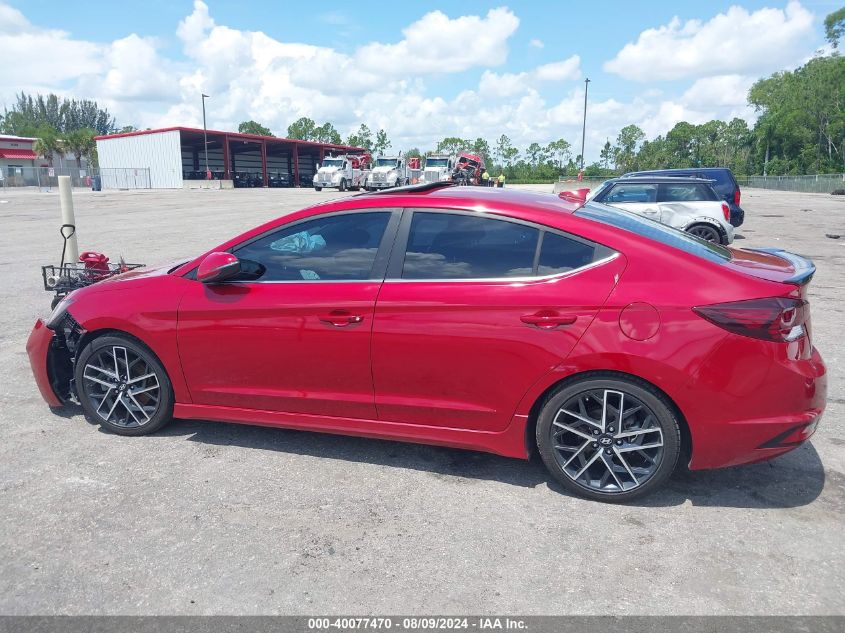 2019 Hyundai Elantra Sport VIN: KMHD04LB9KU831414 Lot: 40077470