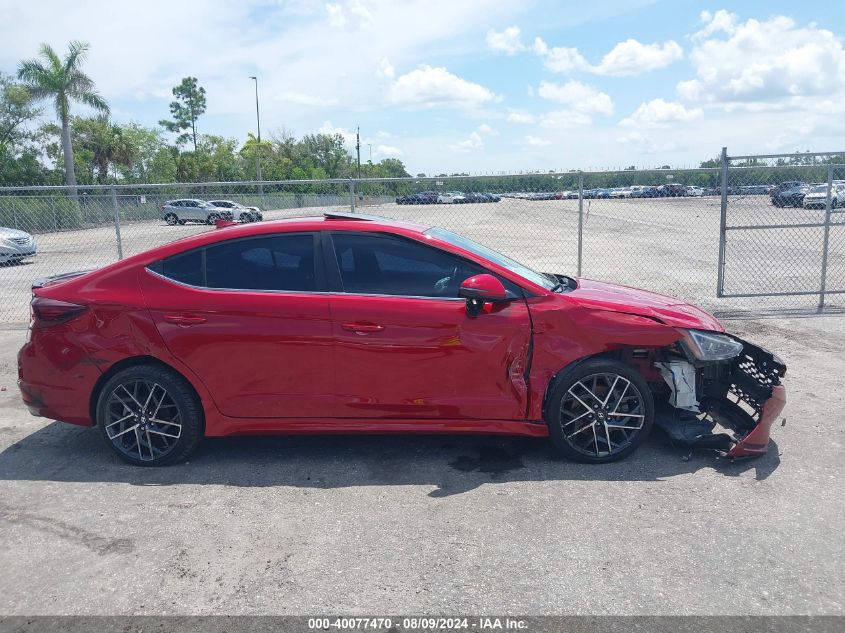 2019 Hyundai Elantra Sport VIN: KMHD04LB9KU831414 Lot: 40077470