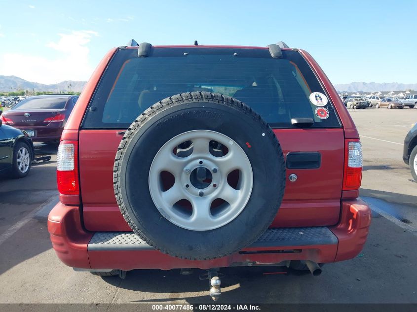 2000 Isuzu Rodeo Ls/Lse/S 3.2L VIN: 4S2CK58W1Y4346404 Lot: 40077486