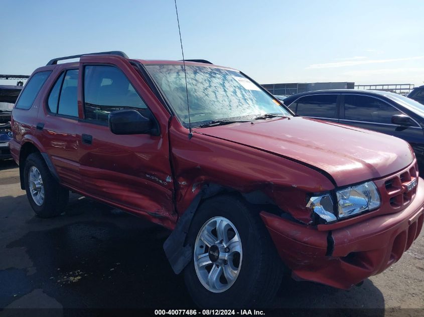 2000 Isuzu Rodeo Ls/Lse/S 3.2L VIN: 4S2CK58W1Y4346404 Lot: 40077486