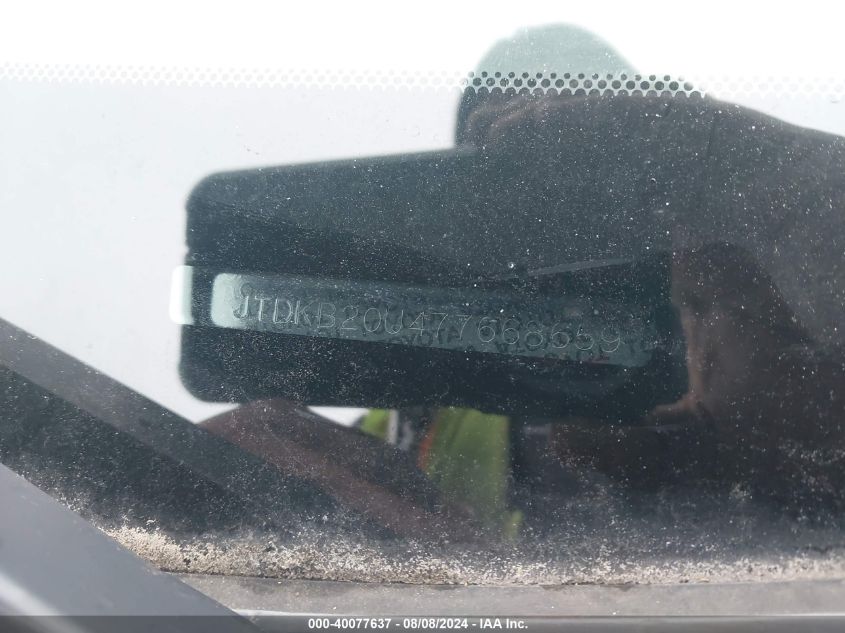 2007 Toyota Prius VIN: JTDKB20U477668659 Lot: 40077637