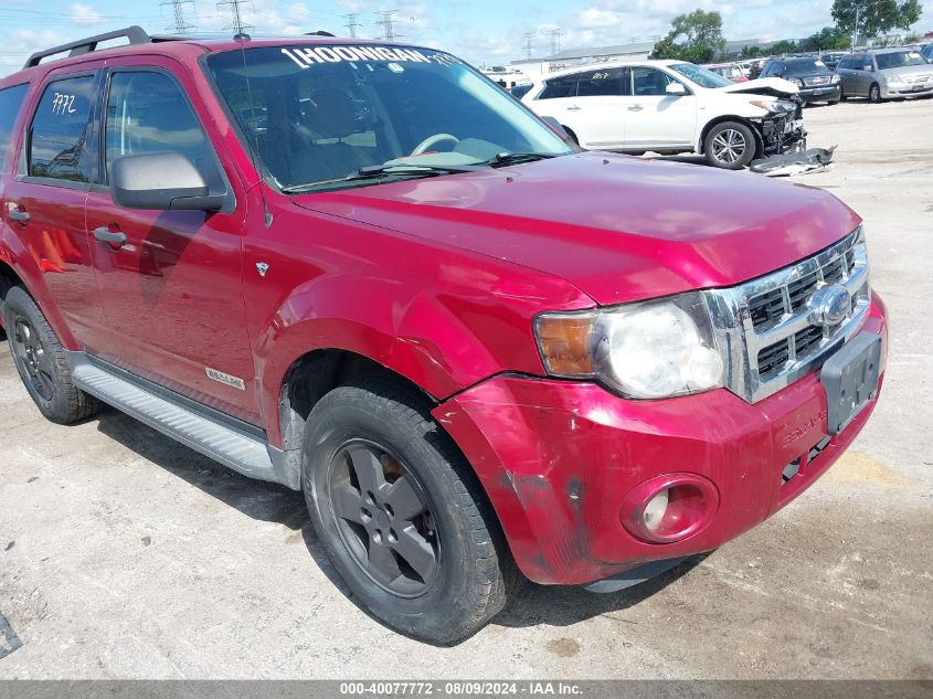 2008 Ford Escape Xlt VIN: 1FMCU93178KC15042 Lot: 40077772