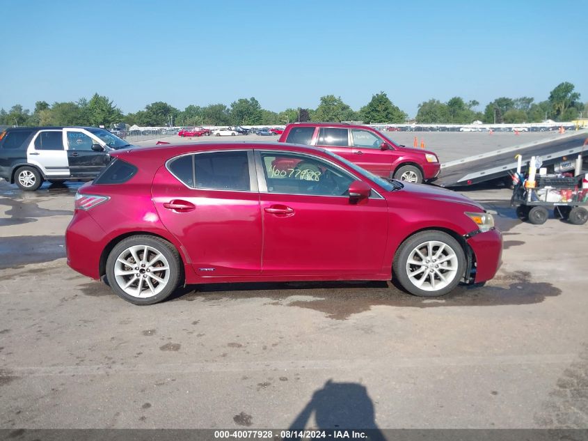 2012 Lexus Ct 200H Premium VIN: JTHKD5BH3C2053246 Lot: 40077928