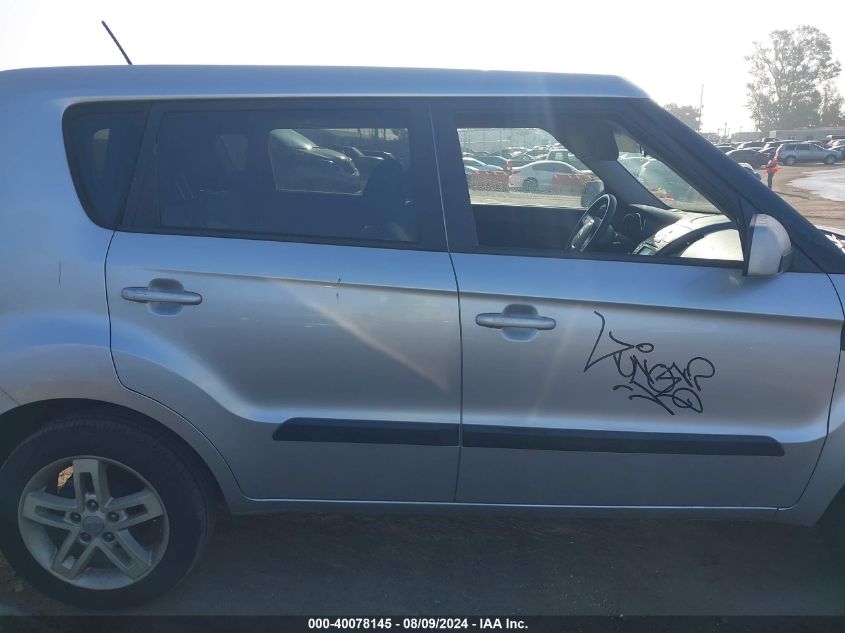 2011 Kia Soul + VIN: KNDJT2A26B7331215 Lot: 40078145