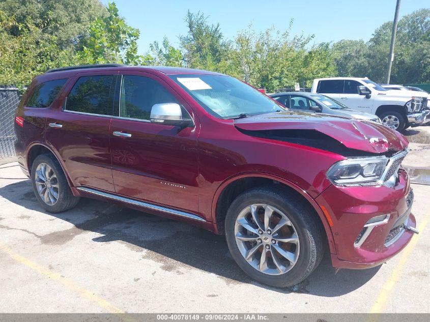 2021 Dodge Durango Citadel Awd VIN: 1C4SDJET1MC629891 Lot: 40078149