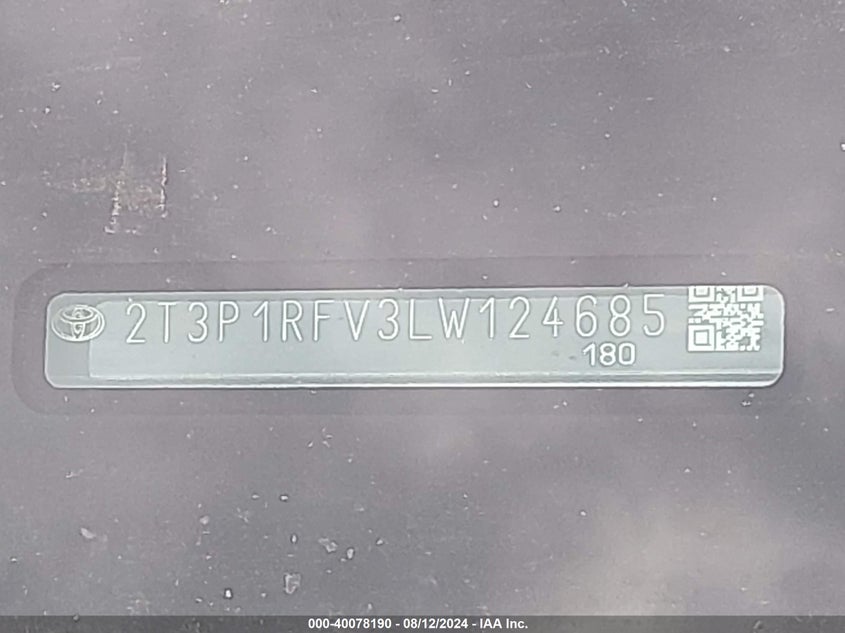 2020 TOYOTA RAV4 XLE - 2T3P1RFV3LW124685