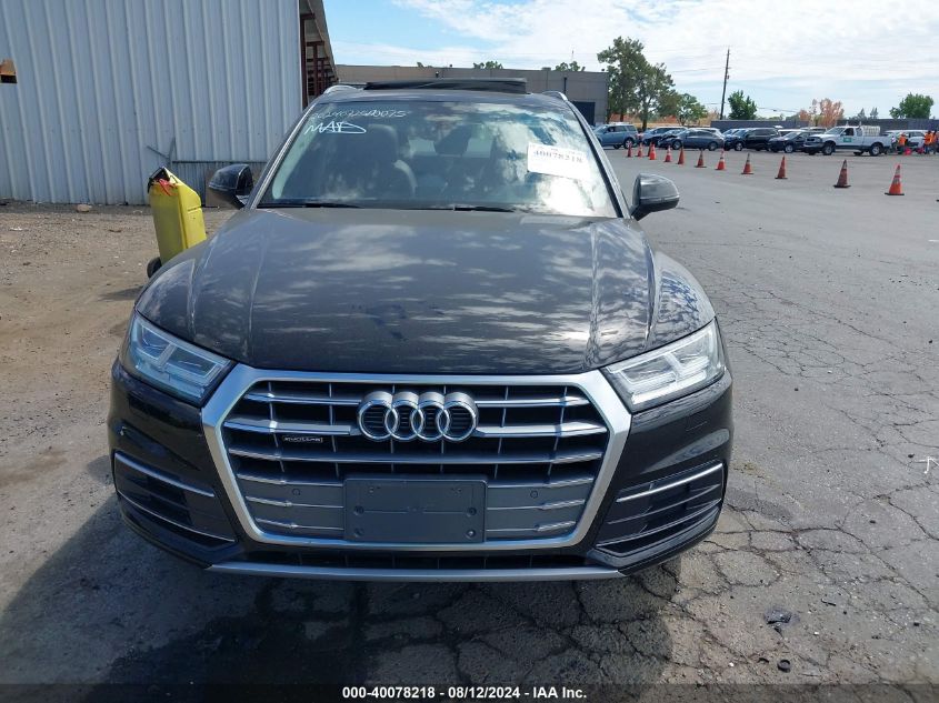 2018 Audi Q5 2.0T Premium/2.0T Tech Premium VIN: WA1BNAFY9J2006134 Lot: 40078218