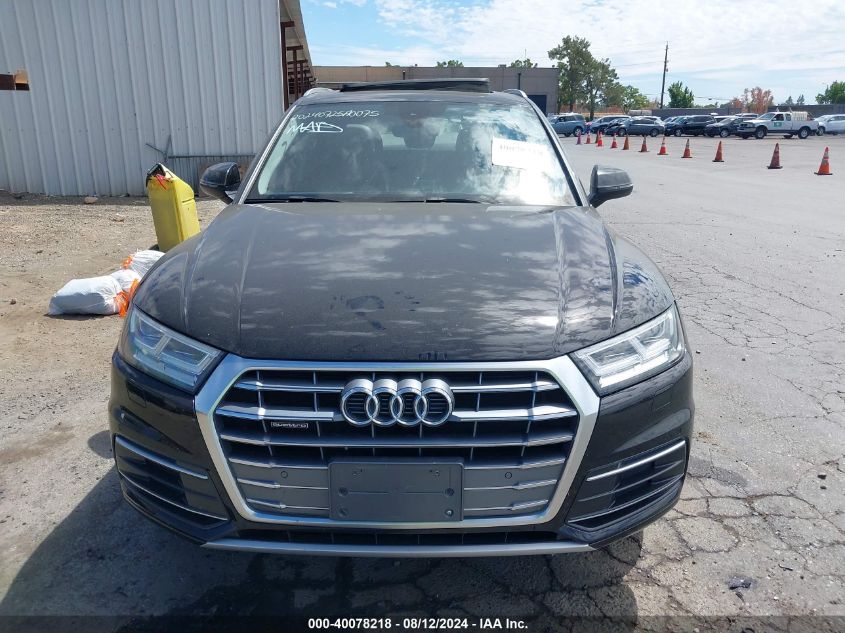 2018 Audi Q5 2.0T Premium/2.0T Tech Premium VIN: WA1BNAFY9J2006134 Lot: 40078218