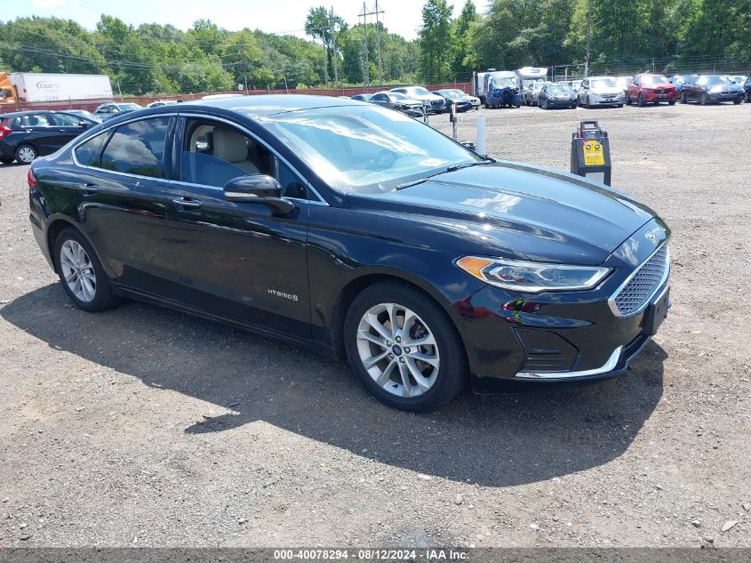 VIN 3FA6P0MU7KR146164 2019 Ford Fusion, Hybrid Sel no.1