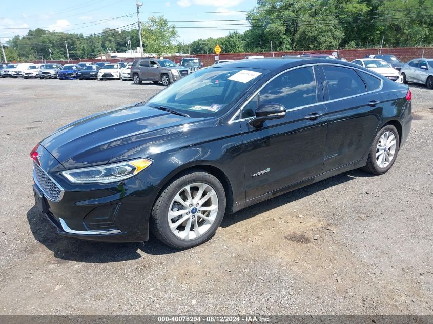 VIN 3FA6P0MU7KR146164 2019 Ford Fusion, Hybrid Sel no.2